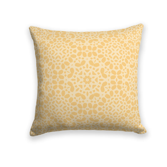 Light Gold Throw Pillow with Fine Gold Circular Repeat Pattern on Both Sides #CUSP-1136-193