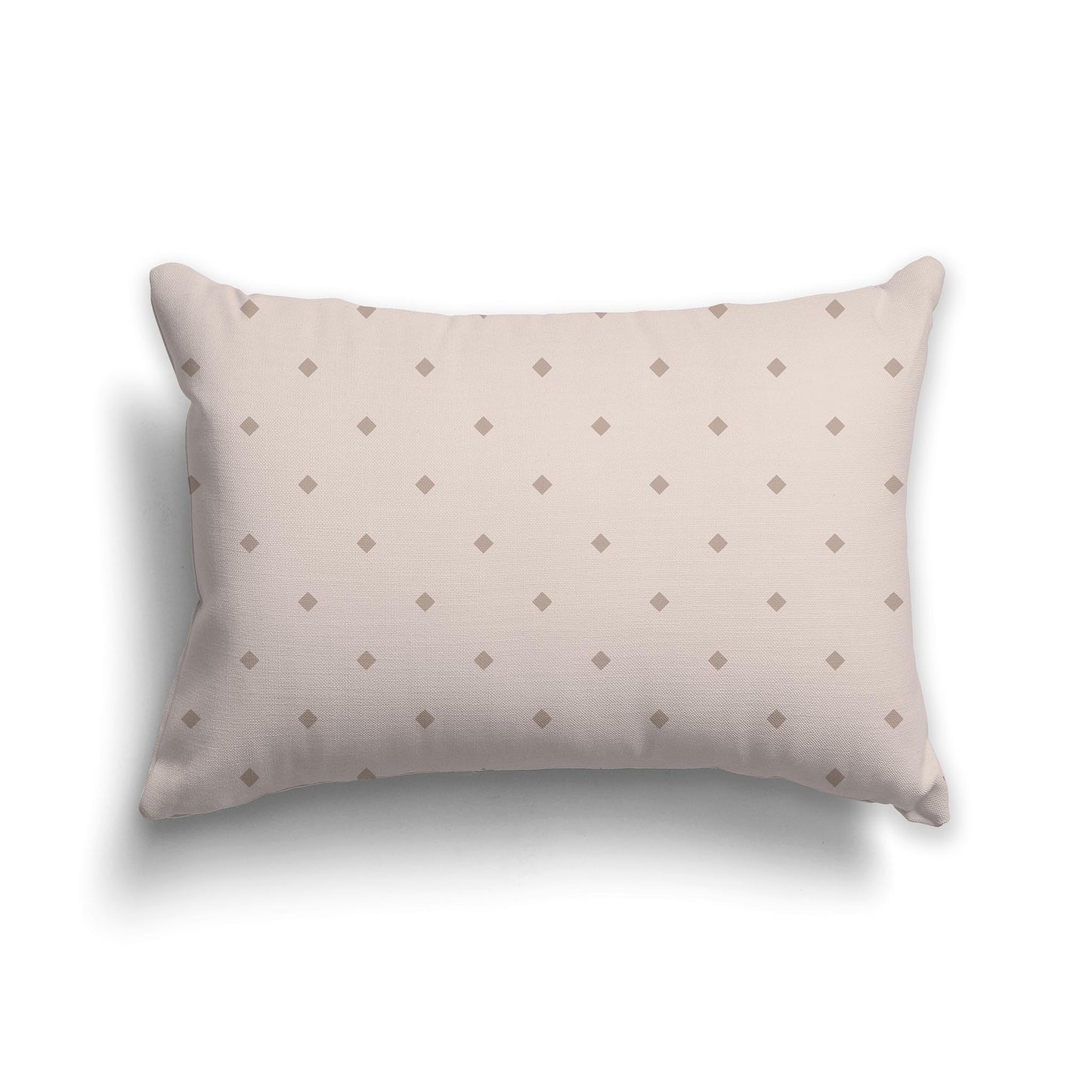 20x14 inch Lumbar Throw Pillow with Large Two-tone Taupe Diamond Pattern