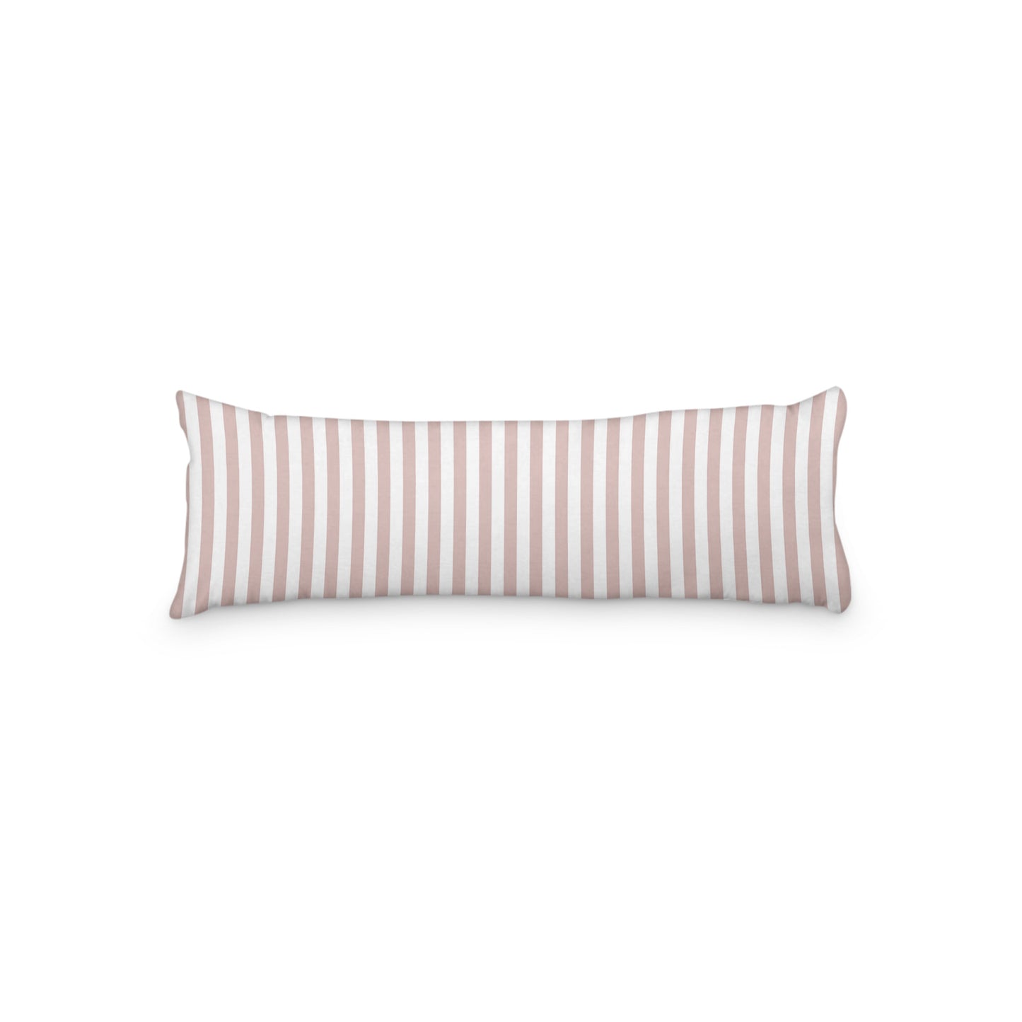 White Microfiber Body Pillow with Salmon Bars, MFBP-1139-051,  20 x 54 inches
