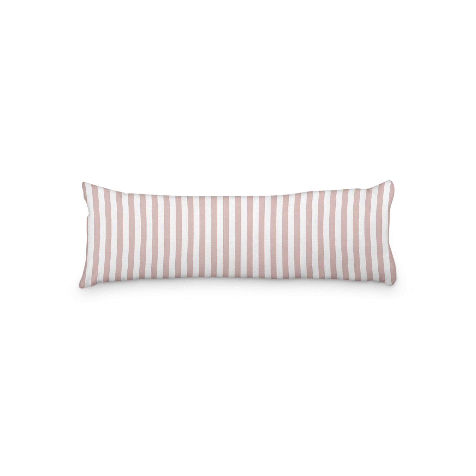 White Microfiber Body Pillow with Salmon Bars, MFBP-1139-051,  20 x 54 inches