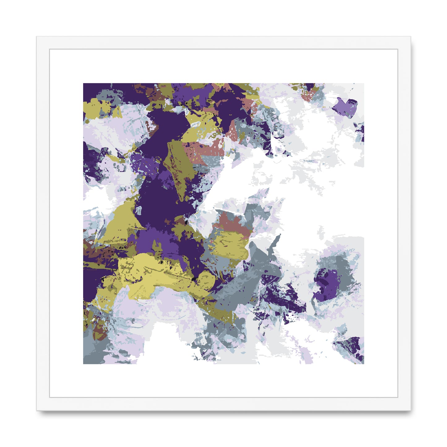 Framed Graphic Art Print, White Mat - 8x8 12x12 16x16 20x20 24x24 28x28 inches | FPS-1140-7695