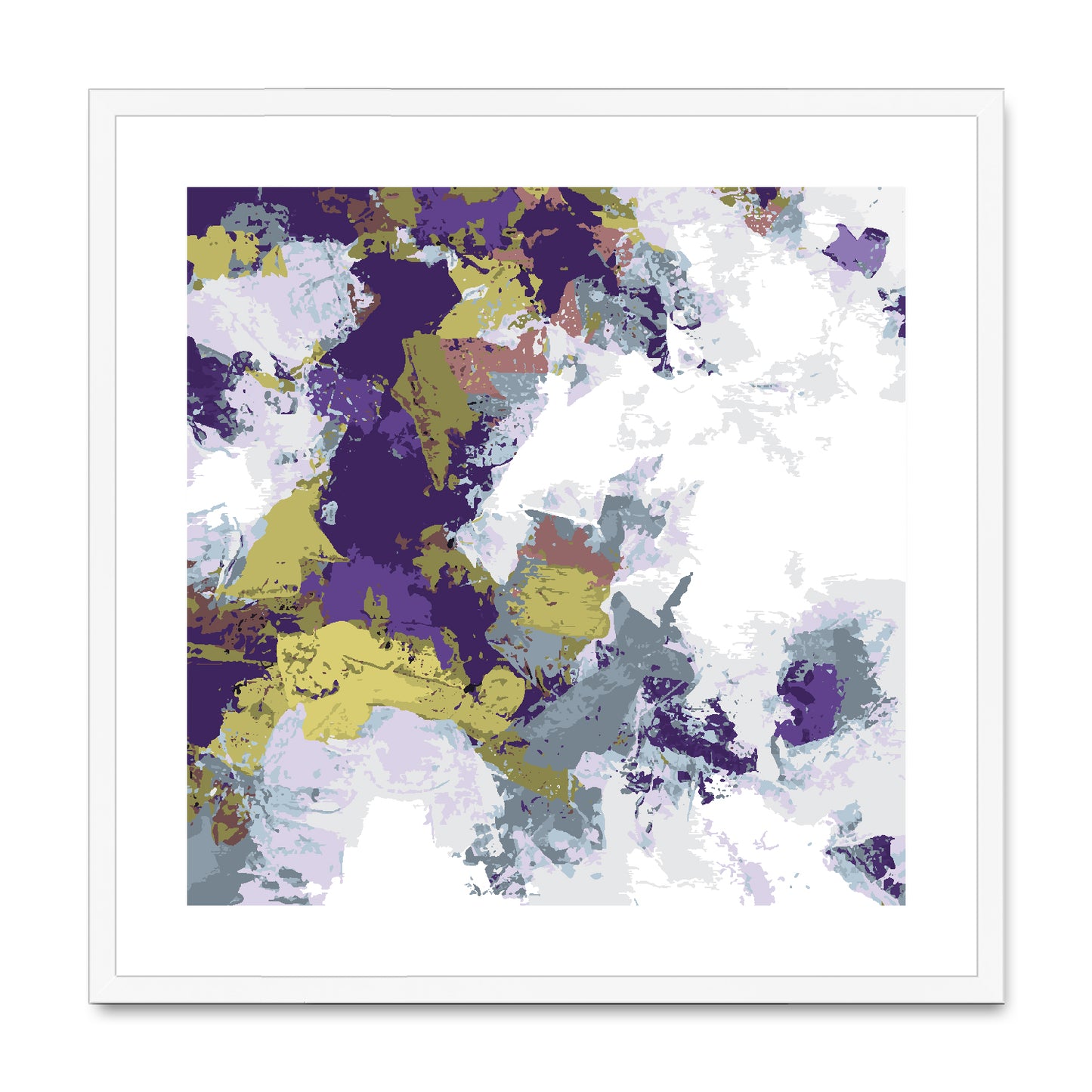 Framed Graphic Art Print, White Mat - 8x8 12x12 16x16 20x20 24x24 28x28 inches | FPS-1140-7695