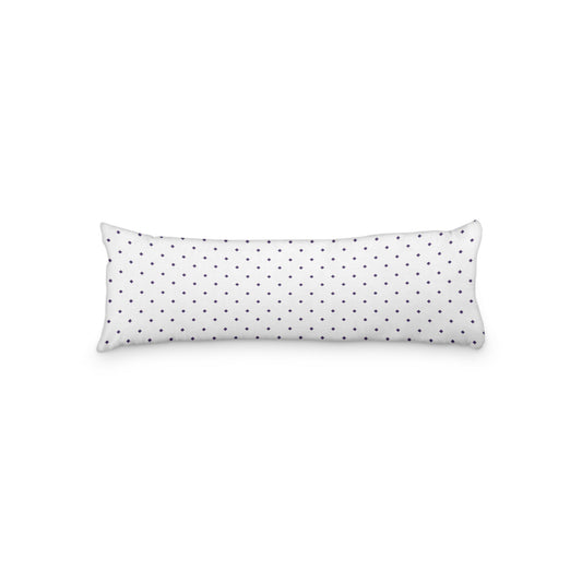 White Microfiber Body Pillow with Purple Diamonds, MFBP-1143-101,  20 x 54 inches