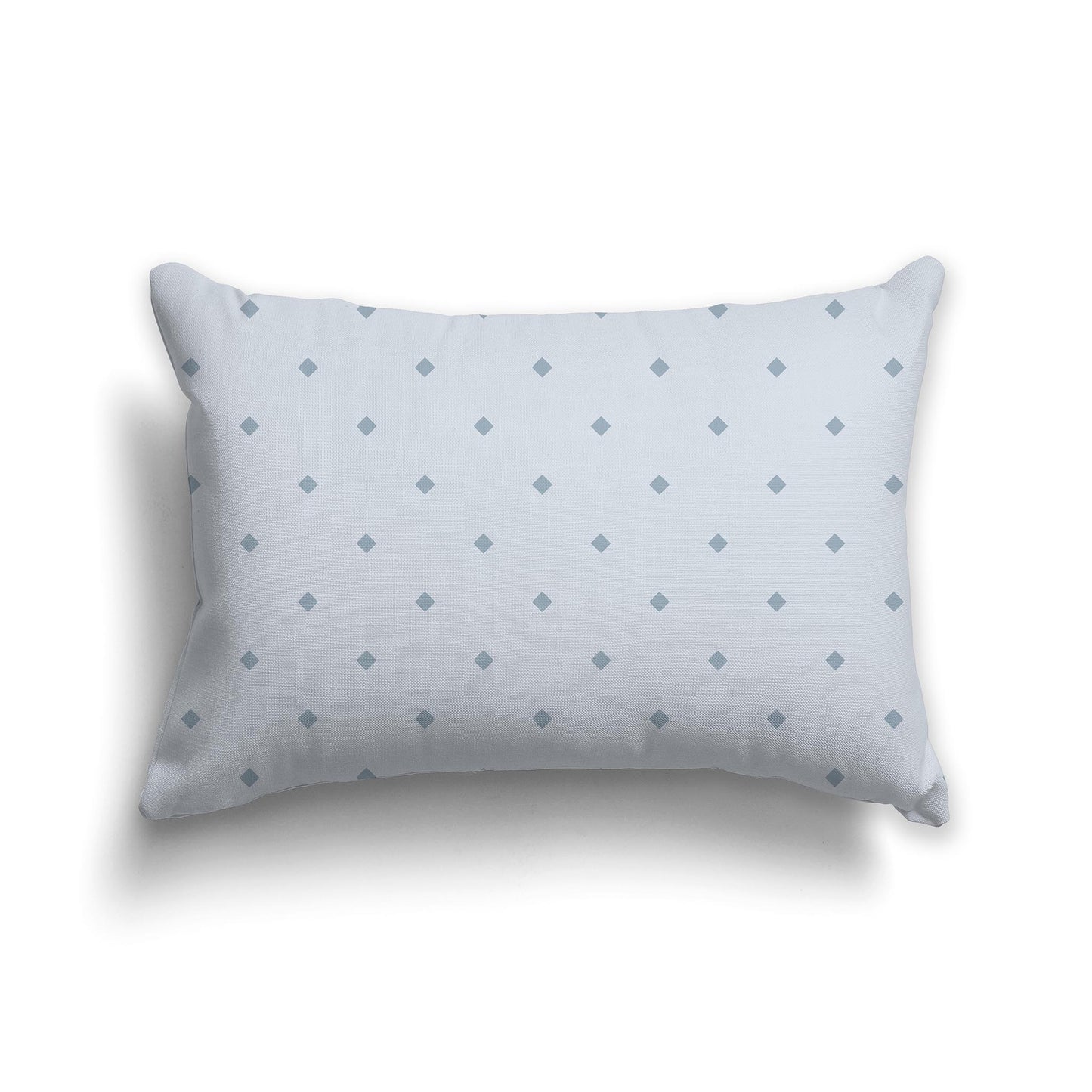 20x14 inch Lumbar Grey Throw Pillow with Large Blue-grey Diamond Pattern