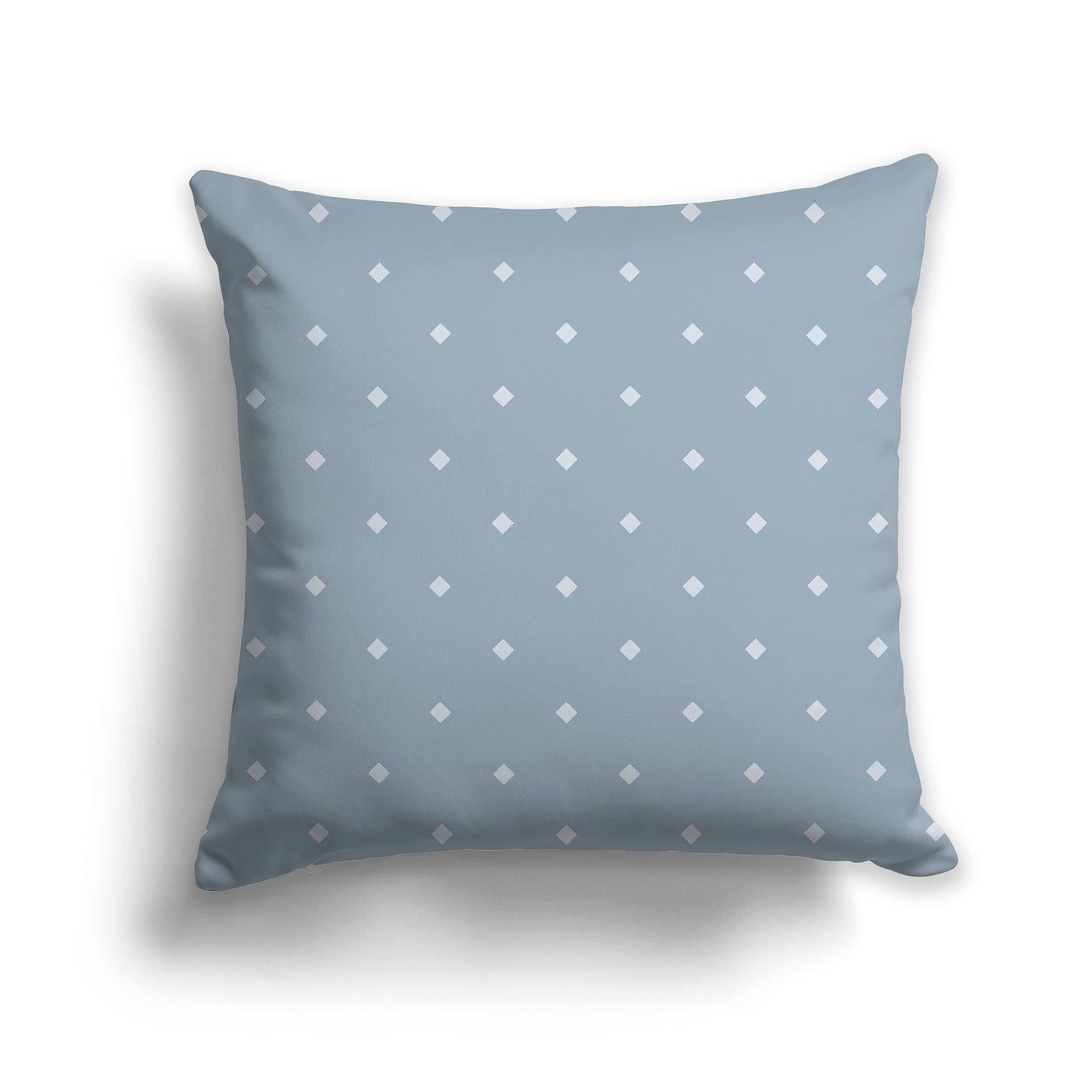 18 inch Blue-grey Throw Pillow with Large Grey Diamond Pattern