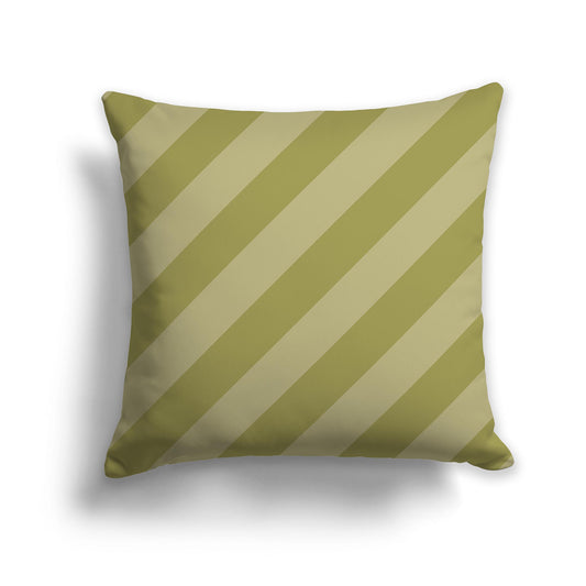 Square Throw Pillow with Two-tone Green Bars Diagonal Bars