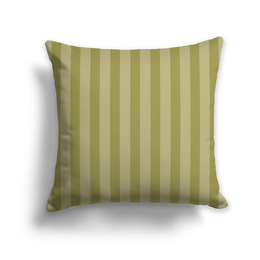 26 inch Throw Pillow with Thick Two-tone Green Vertical Bars