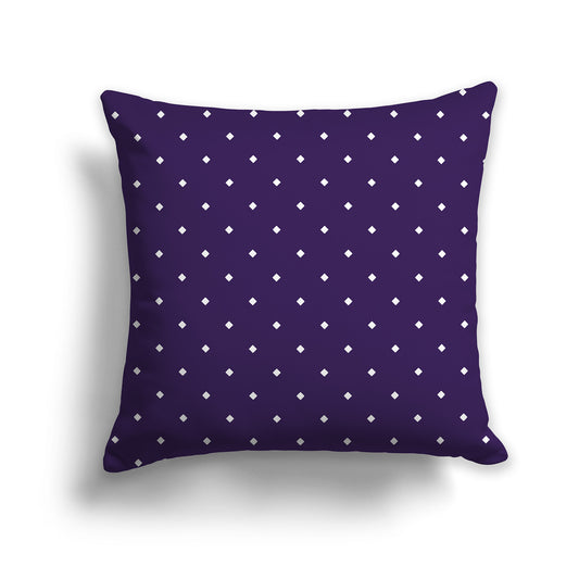 26 inch Purple Throw Pillow with Large White Diamond Pattern