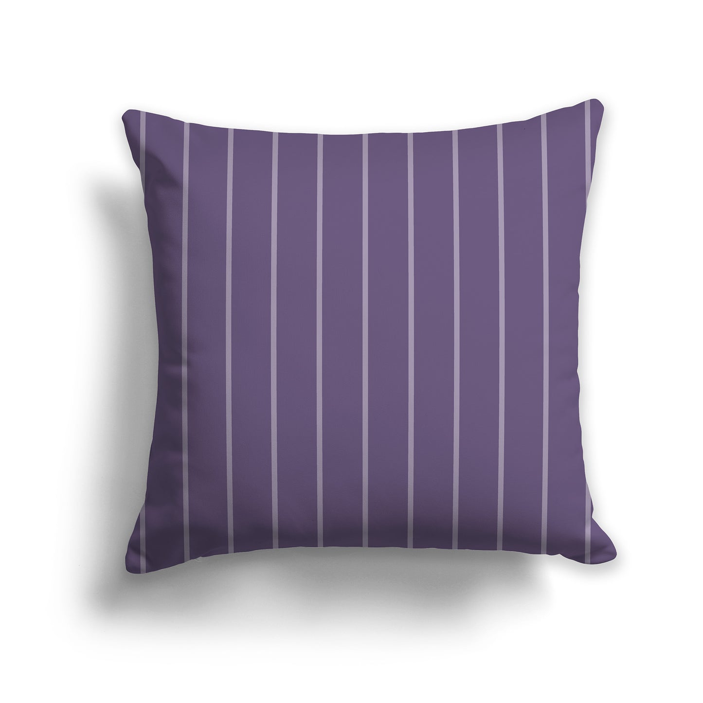 16 inch Throw Pillow with Purple and White Thin Vertical Stripe Pattern