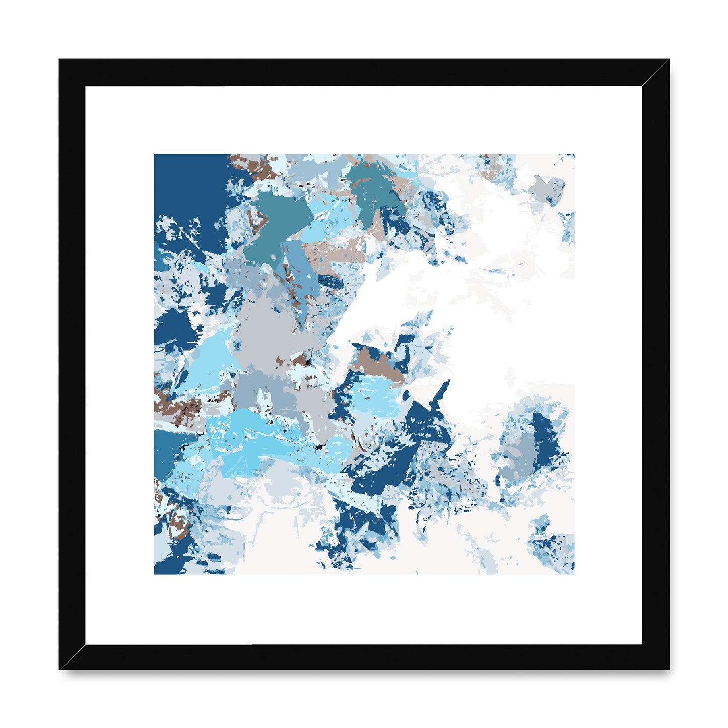 Framed Graphic Art Print, White Mat - 8x8 12x12 16x16 20x20 24x24 28x28 inches | FPS-1150-7695