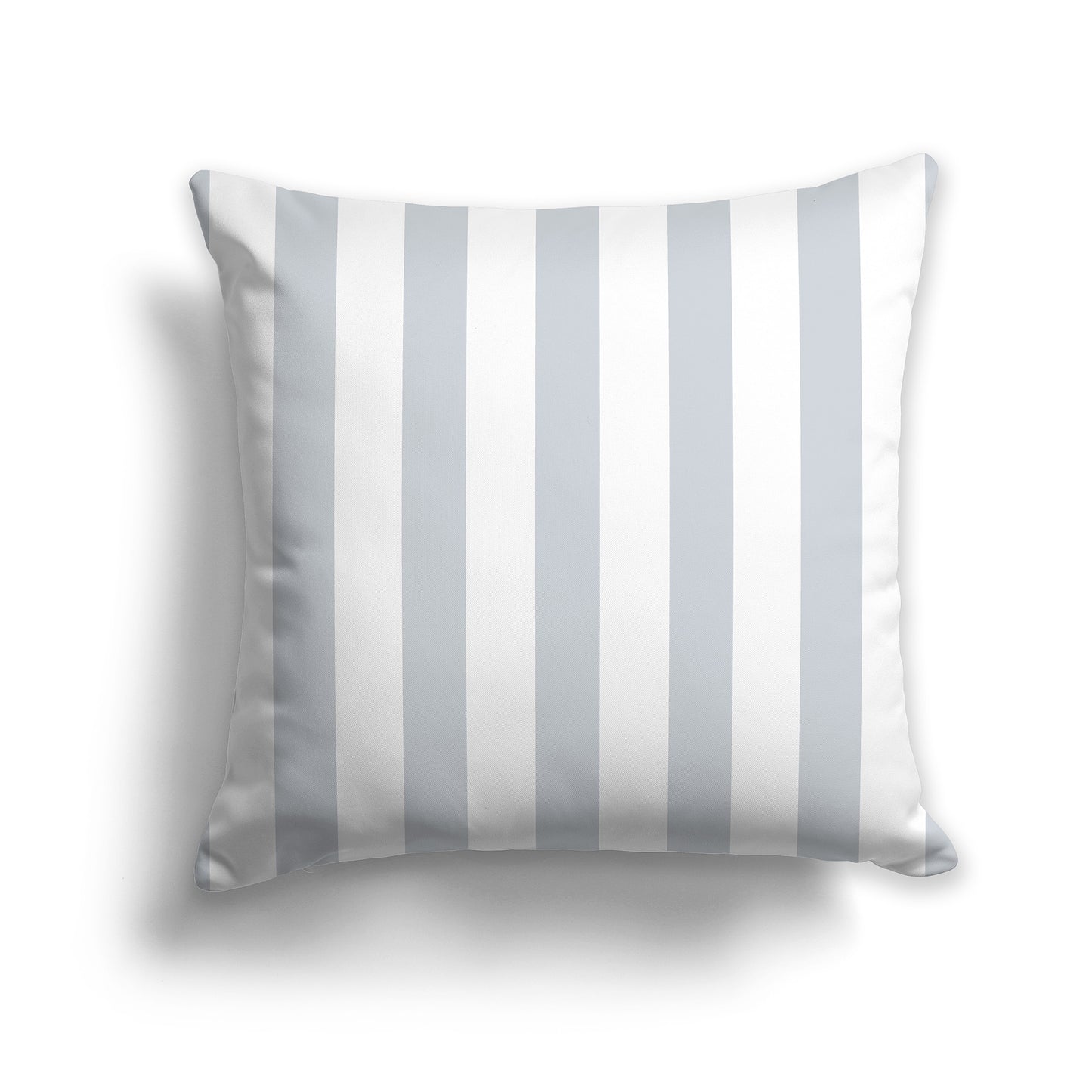 16 inch Throw Pillow with Thick Pale Grey Vertical Bars