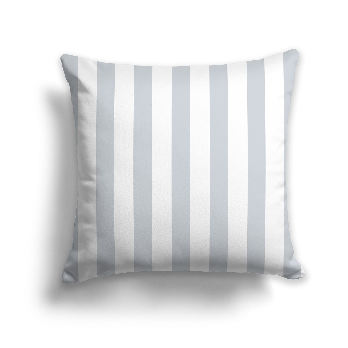 18 inch Throw Pillow with Thick Pale Grey Vertical Bars