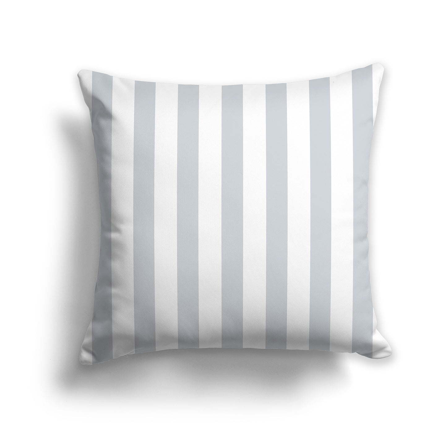 20 inch Throw Pillow with Thick Pale Grey Vertical Bars