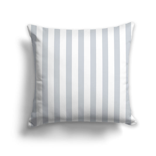26 inch Throw Pillow with Thick Pale Grey Vertical Bars
