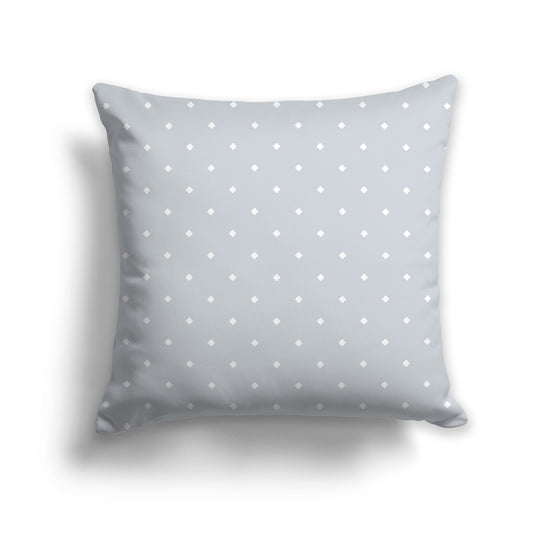 26 inch Pale Grey Throw Pillow with Large White Diamond Pattern