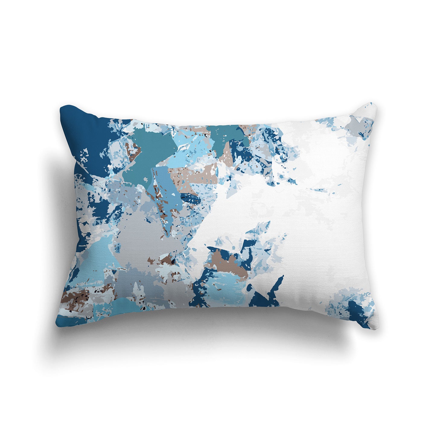 Lumbar Throw Pillow featuring graphic art from the Ocean Cliffs Collection