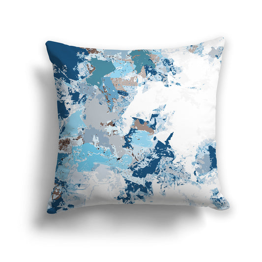 Square Throw Pillow featuring graphic art from the Ocean Cliffs Collection