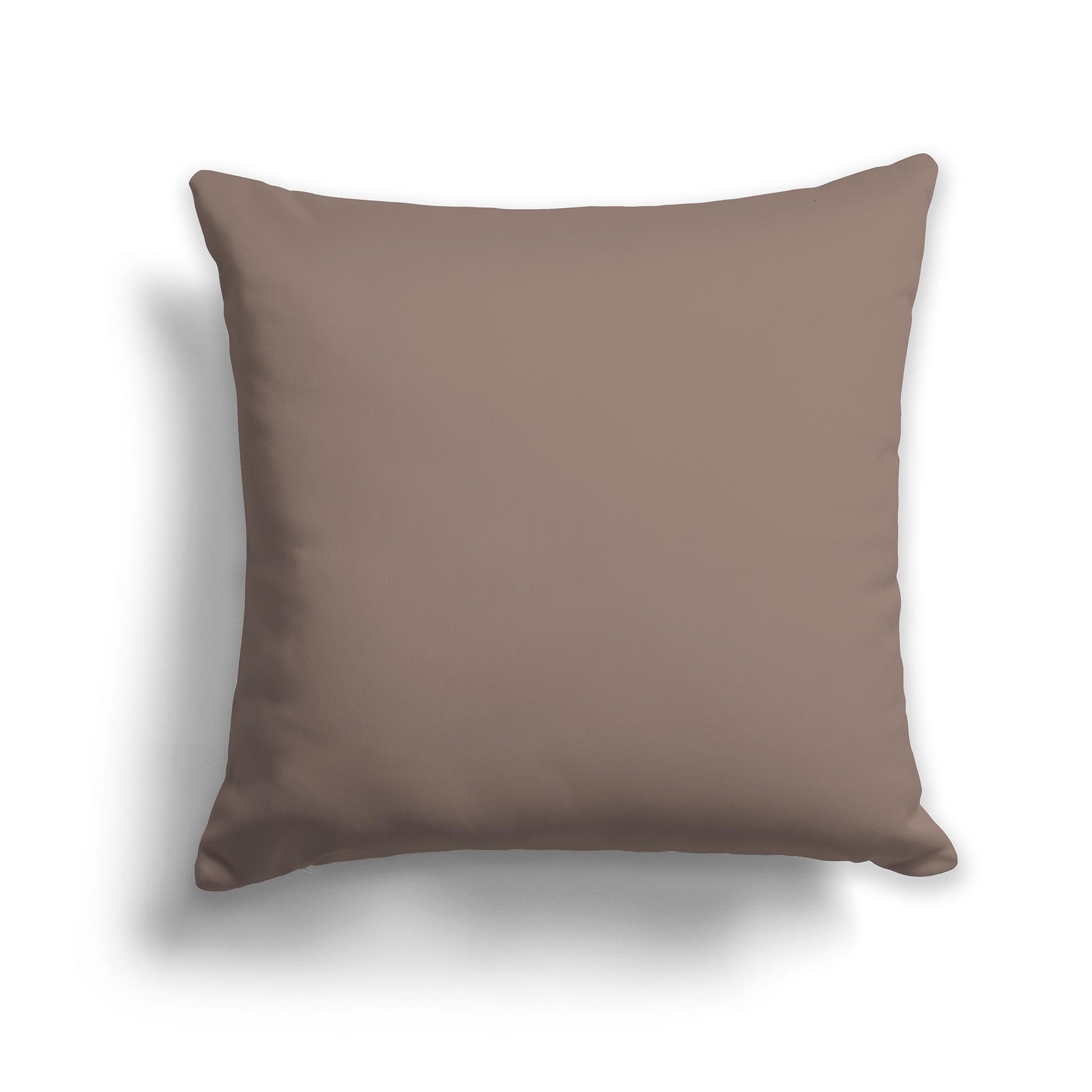 Square Throw Pillow in Solid Light Brown