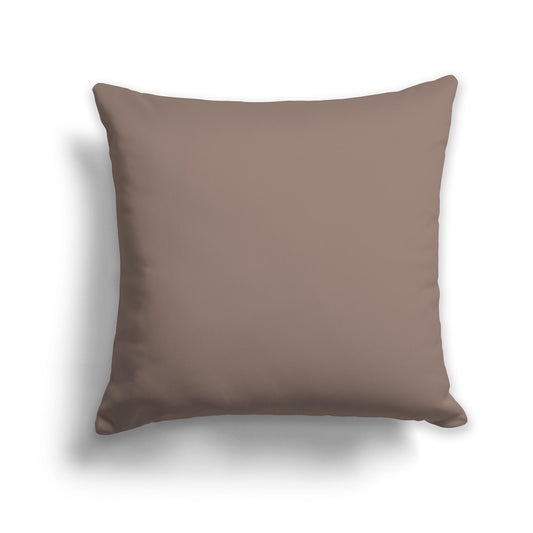 Square Throw Pillow in Solid Light Brown