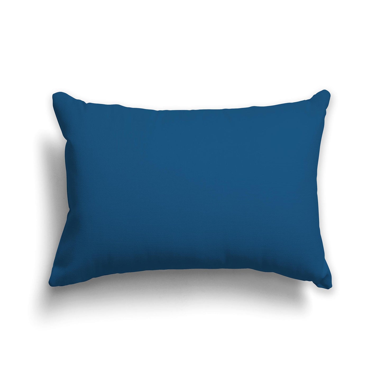 Lumbar Throw Pillow in Solid Dark Blue-turquoise