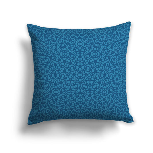 26 inch Throw Pillow with Two-tone Blue-turquoise Intricate Pattern