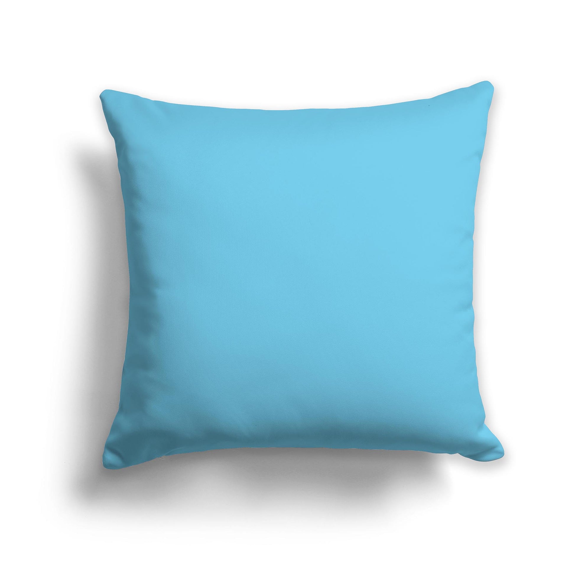 Square Throw Pillow in Solid Light Blue-turquoise