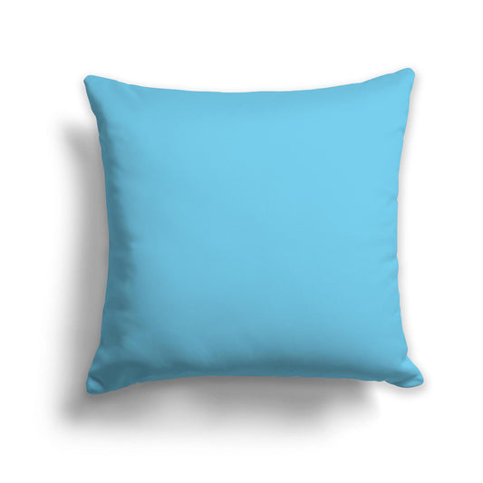 Square Throw Pillow in Solid Light Blue-turquoise