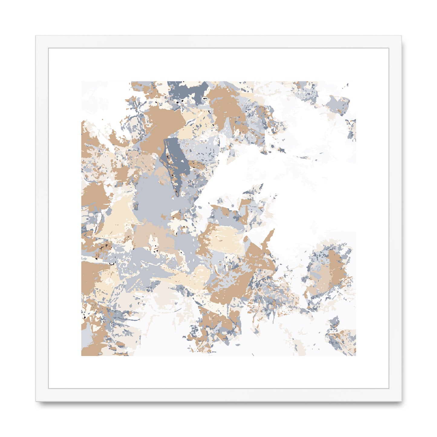 Framed Graphic Art Print, White Mat - 8x8 12x12 16x16 20x20 24x24 28x28 inches | FPS-1160-7695