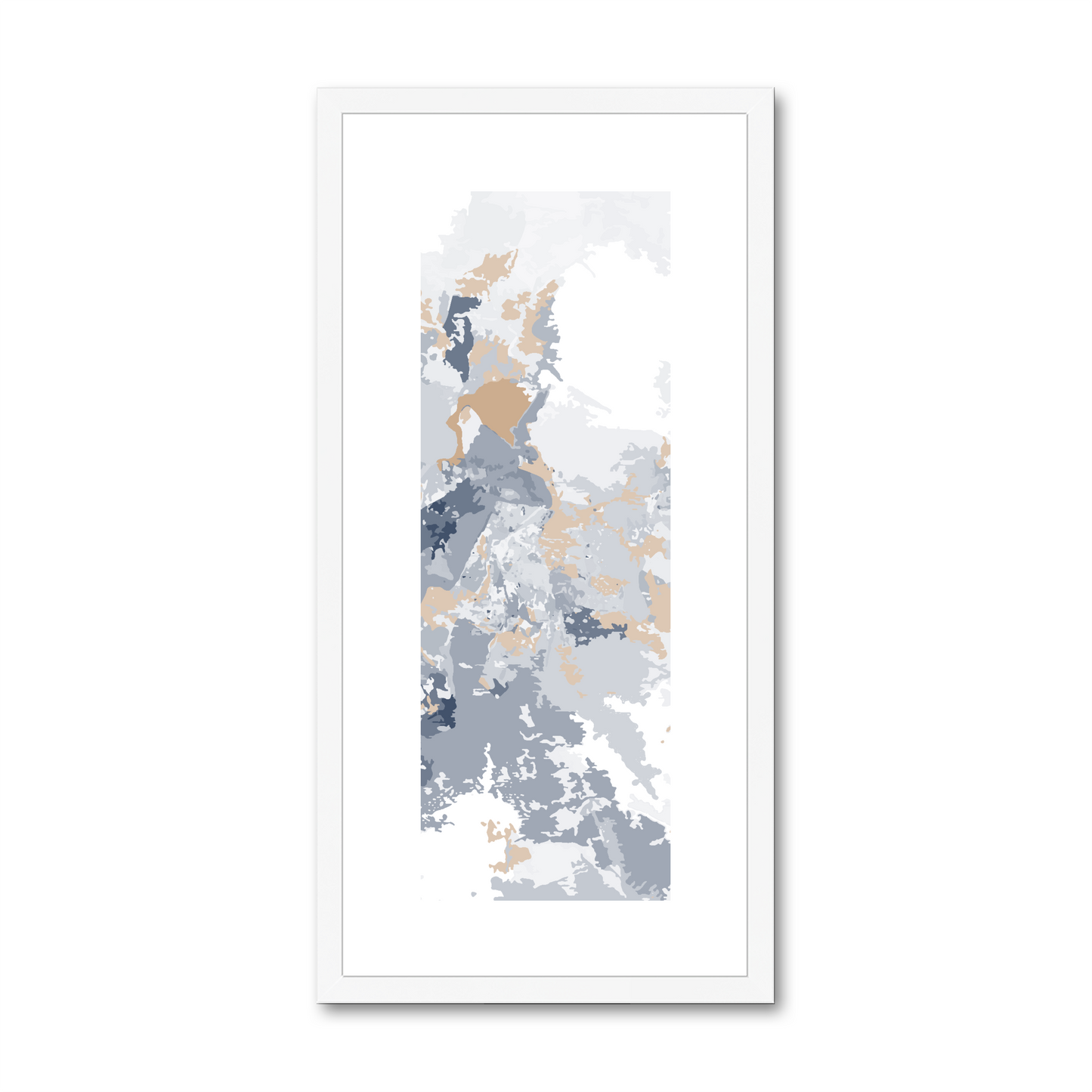 Framed Graphic Art Print, White Mat - 12x24 inches | FP-1160-7698