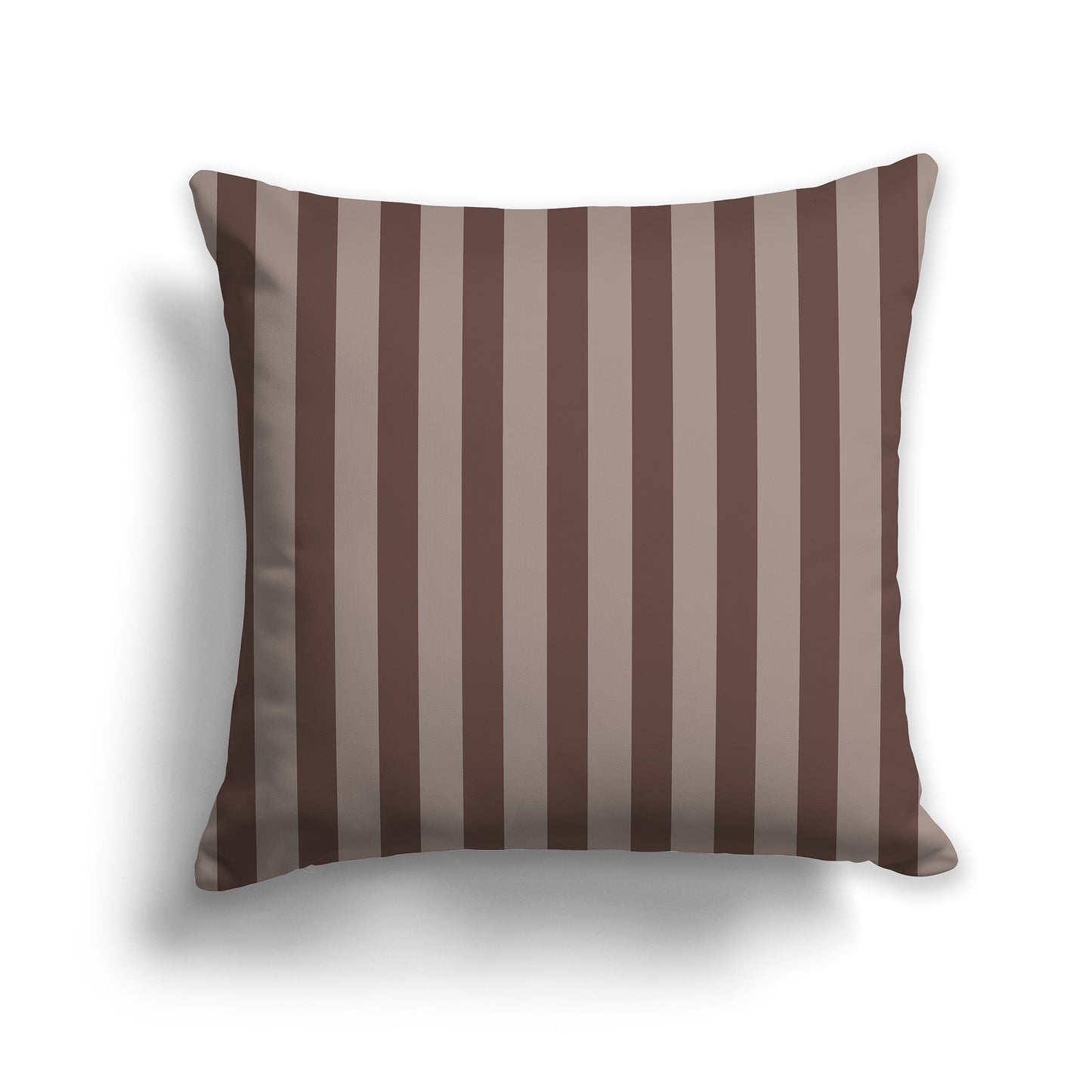 26 inch Throw Pillow with Thick Two-tone Brown Vertical Bars