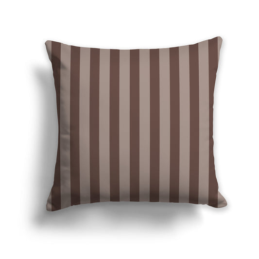 26 inch Throw Pillow with Thick Two-tone Brown Vertical Bars
