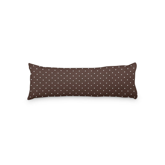 Brown Microfiber Body Pillow with White Diamonds, MFBP-1161-102,  20 x 54 inches