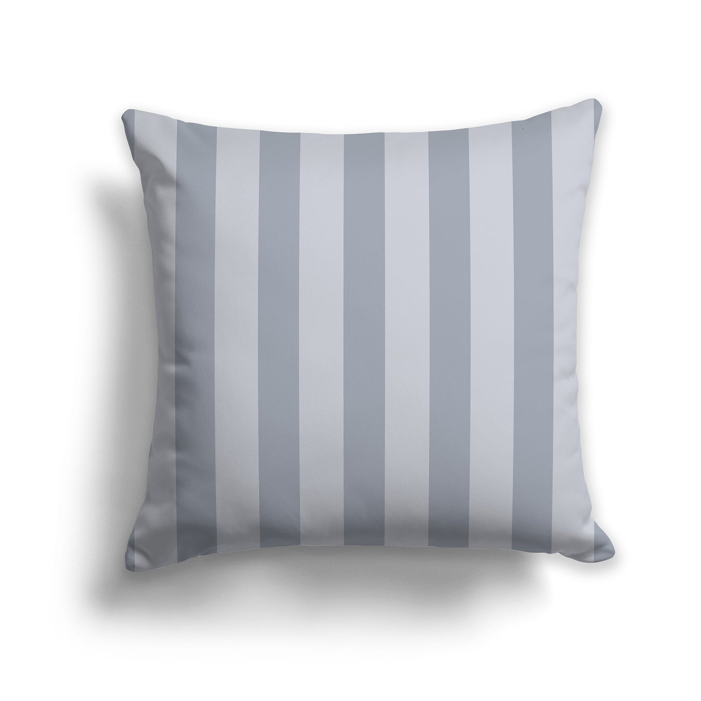 16 inch Throw Pillow with Thick Two-tone Grey Vertical Bars