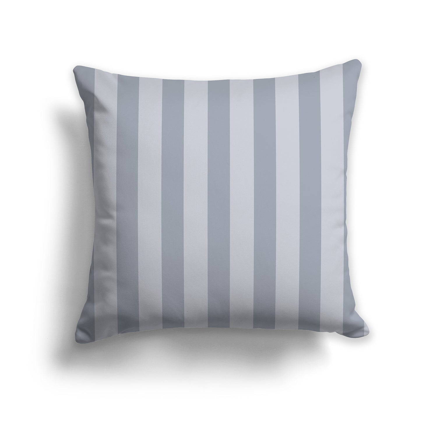 18 inch Throw Pillow with Thick Two-tone Grey Vertical Bars