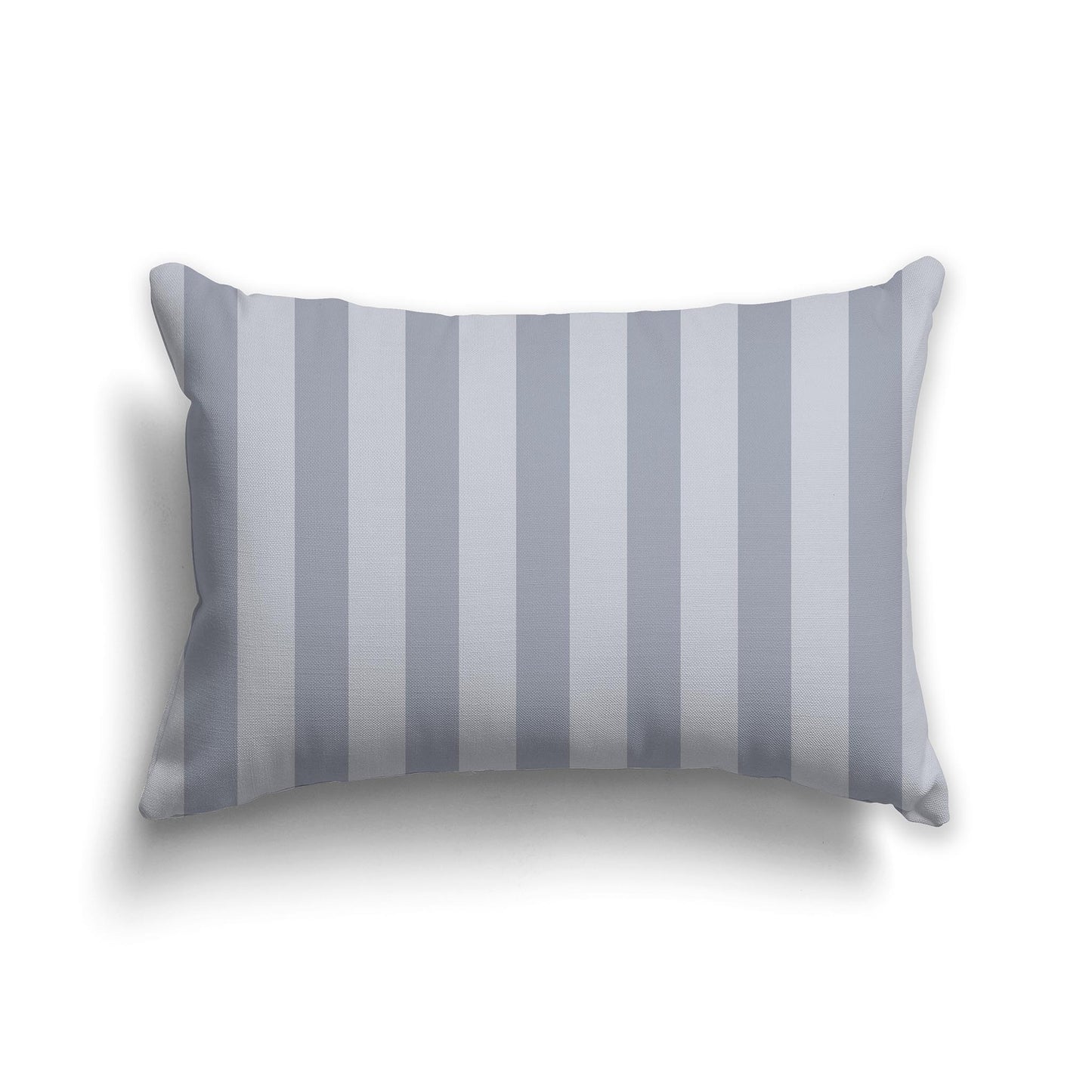 20x14 inch Lumbar Throw Pillow with Thick Two-tone Grey Vertical Bars