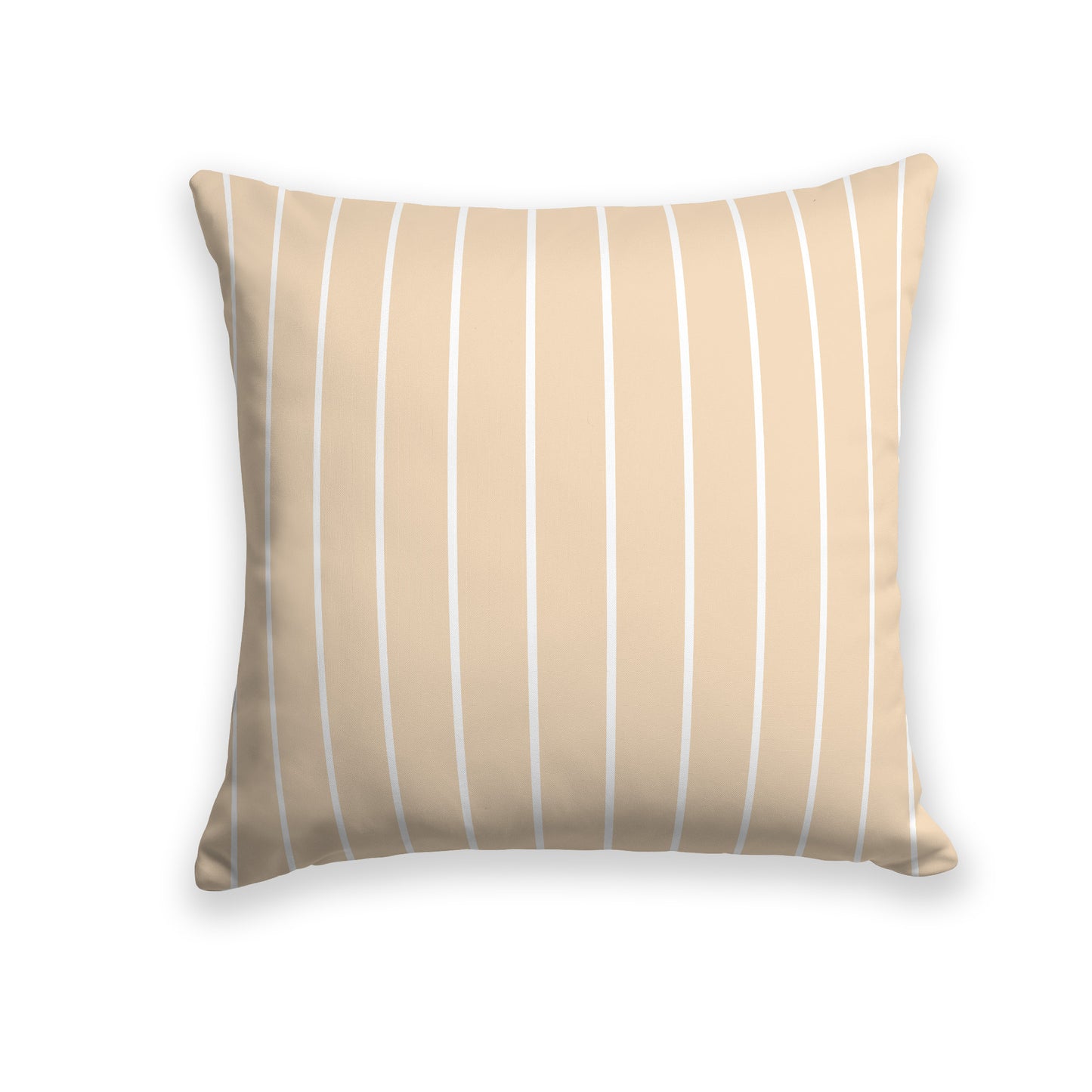 Gold Throw Pillow with Fine Vertical White Stripes on Front #CUSP-1163-151