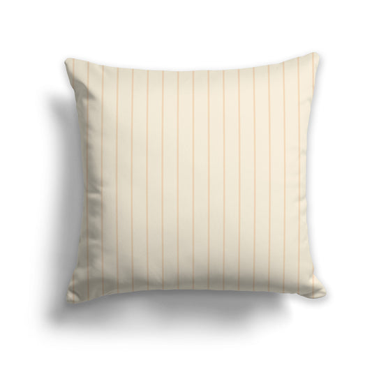 26 inch Throw Pillow with Light Gold and Gold Thin Vertical Stripe Pattern