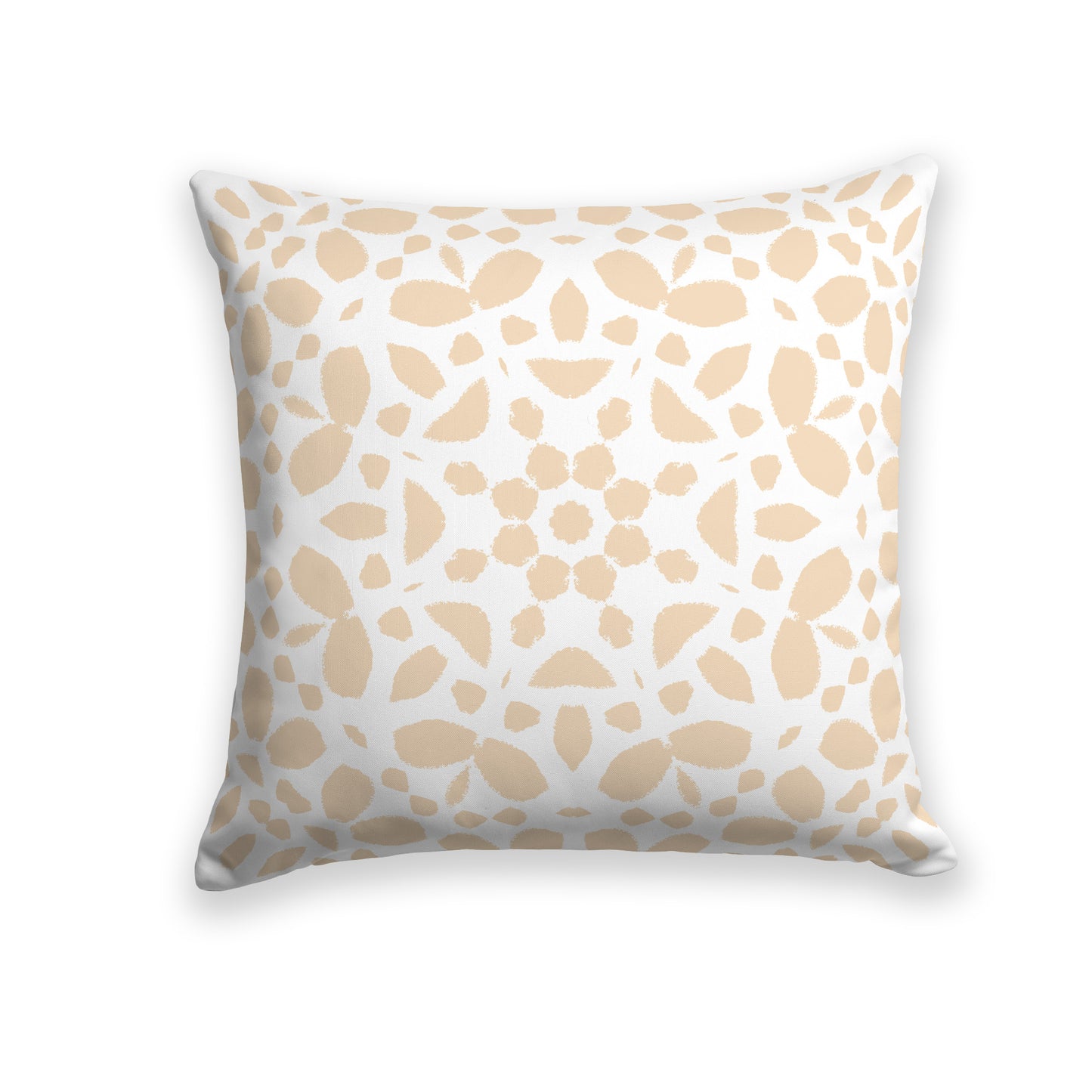 White Throw Pillow with Gold Circular Graphic on Both Sides #CUSP-1163-182