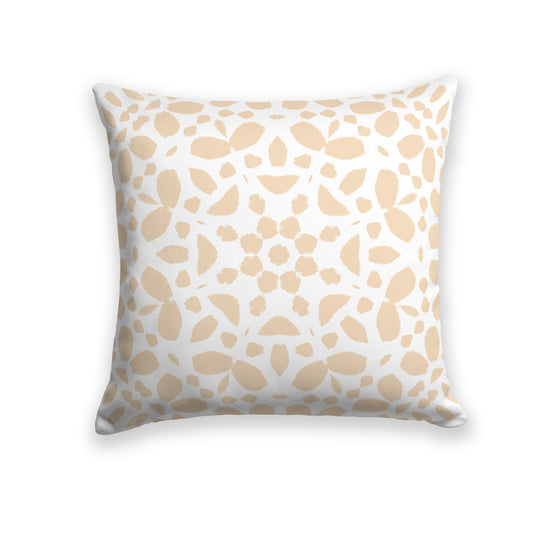 White Throw Pillow with Gold Circular Graphic on Both Sides #CUSP-1163-182