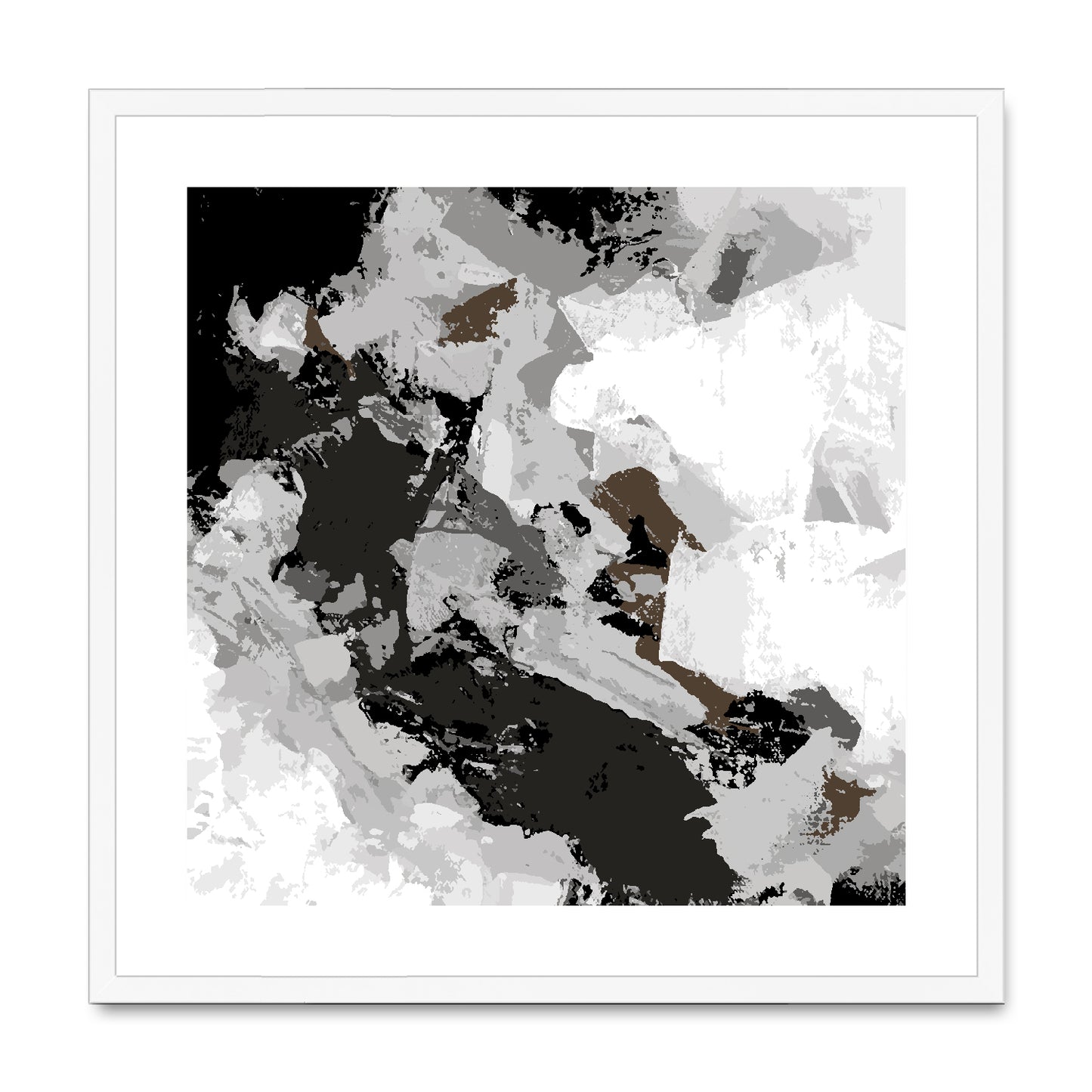 Framed Graphic Art Print, White Mat - 8x8 12x12 16x16 20x20 24x24 28x28 inches | FPS-1170-7690