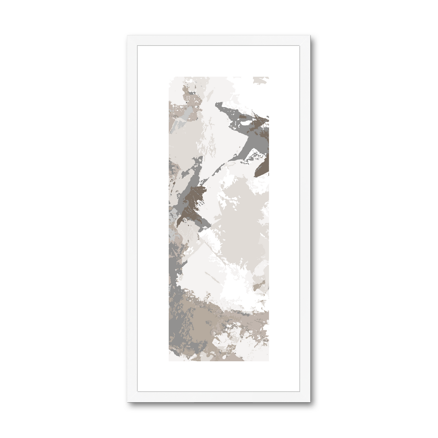 Framed Graphic Art Print, White Mat - 12x24 inches | FP-1170-7691