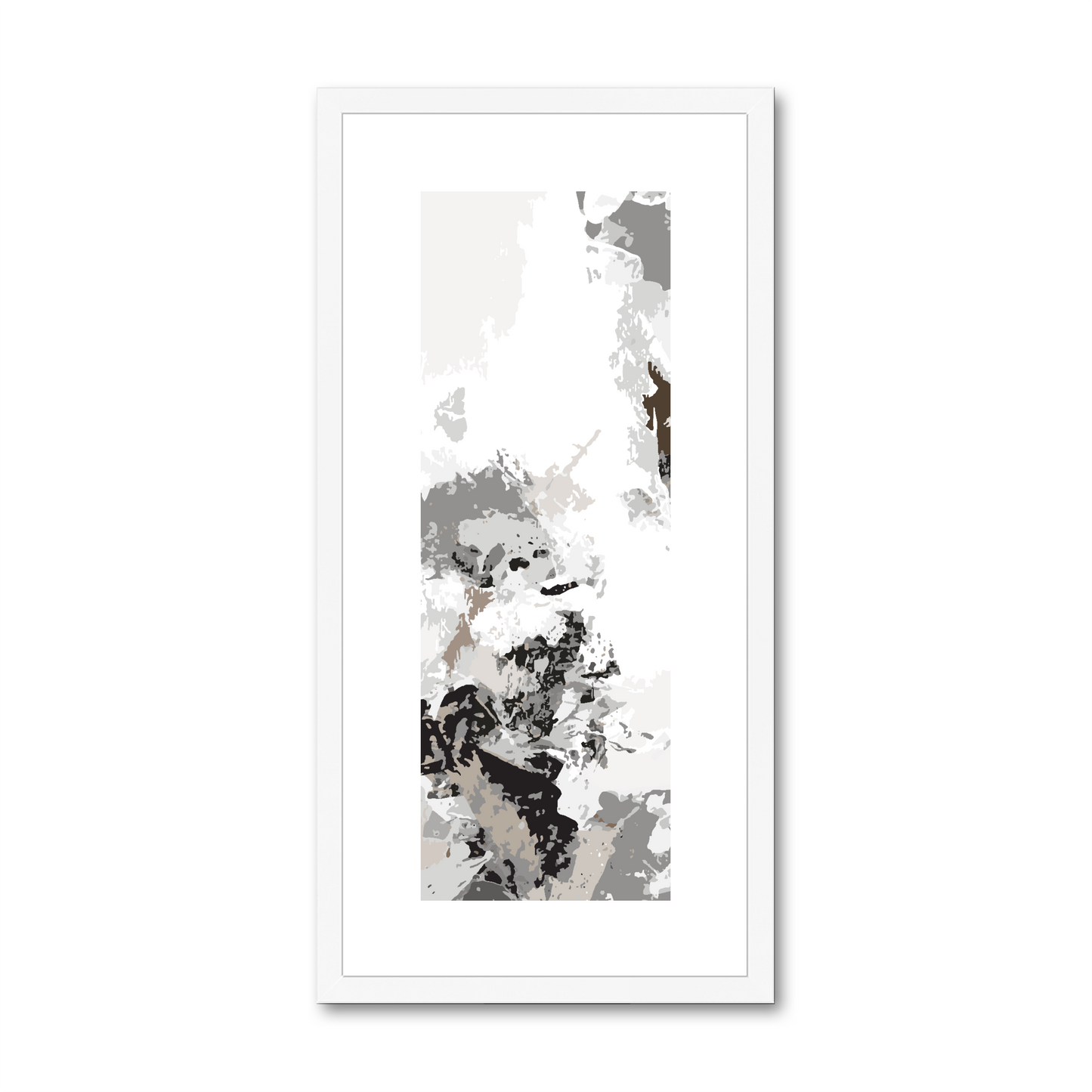 Framed Graphic Art Print, White Mat - 12x24 inches | FP-1170-7694