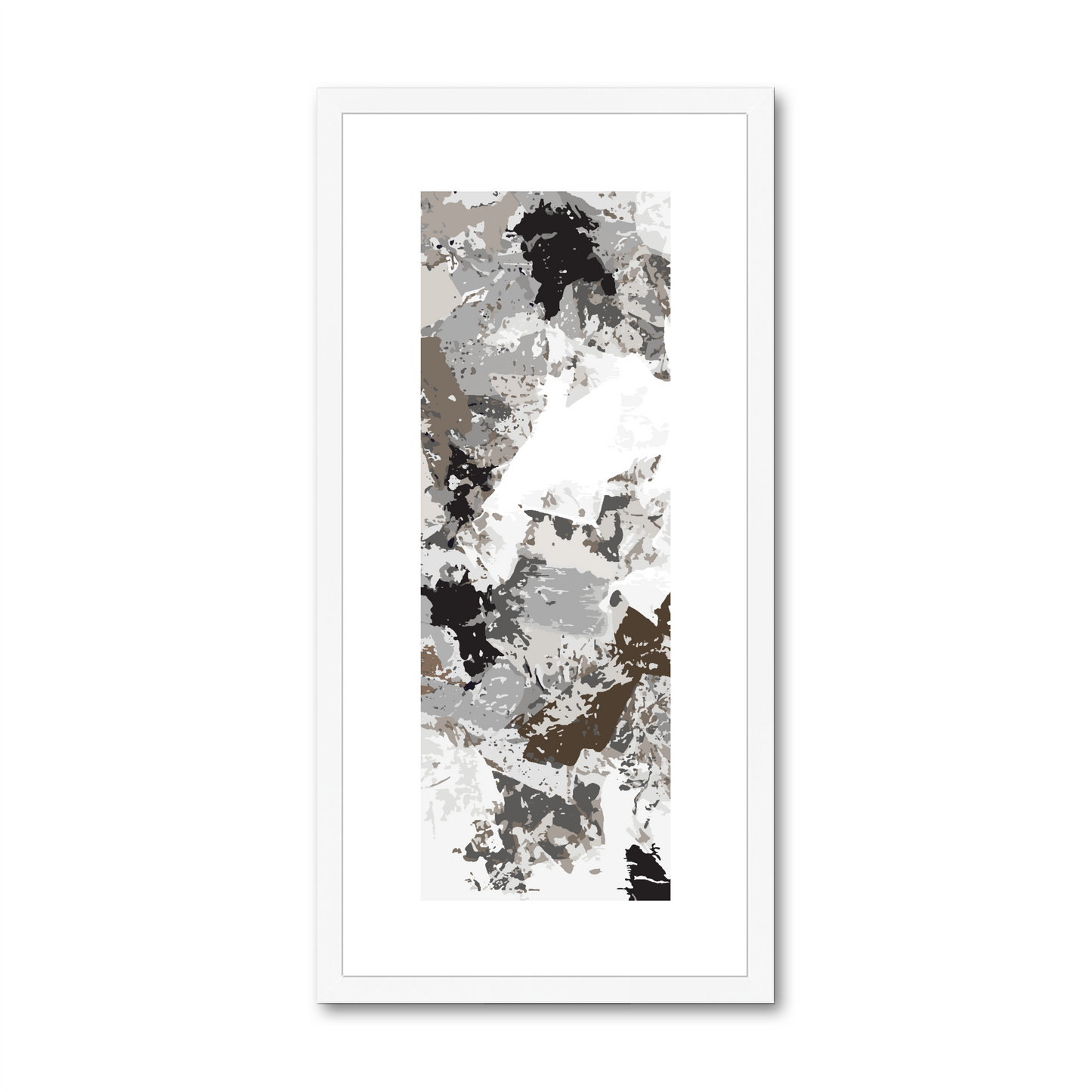 Framed Graphic Art Print, White Mat - 12x24 inches | FP-1170-7695