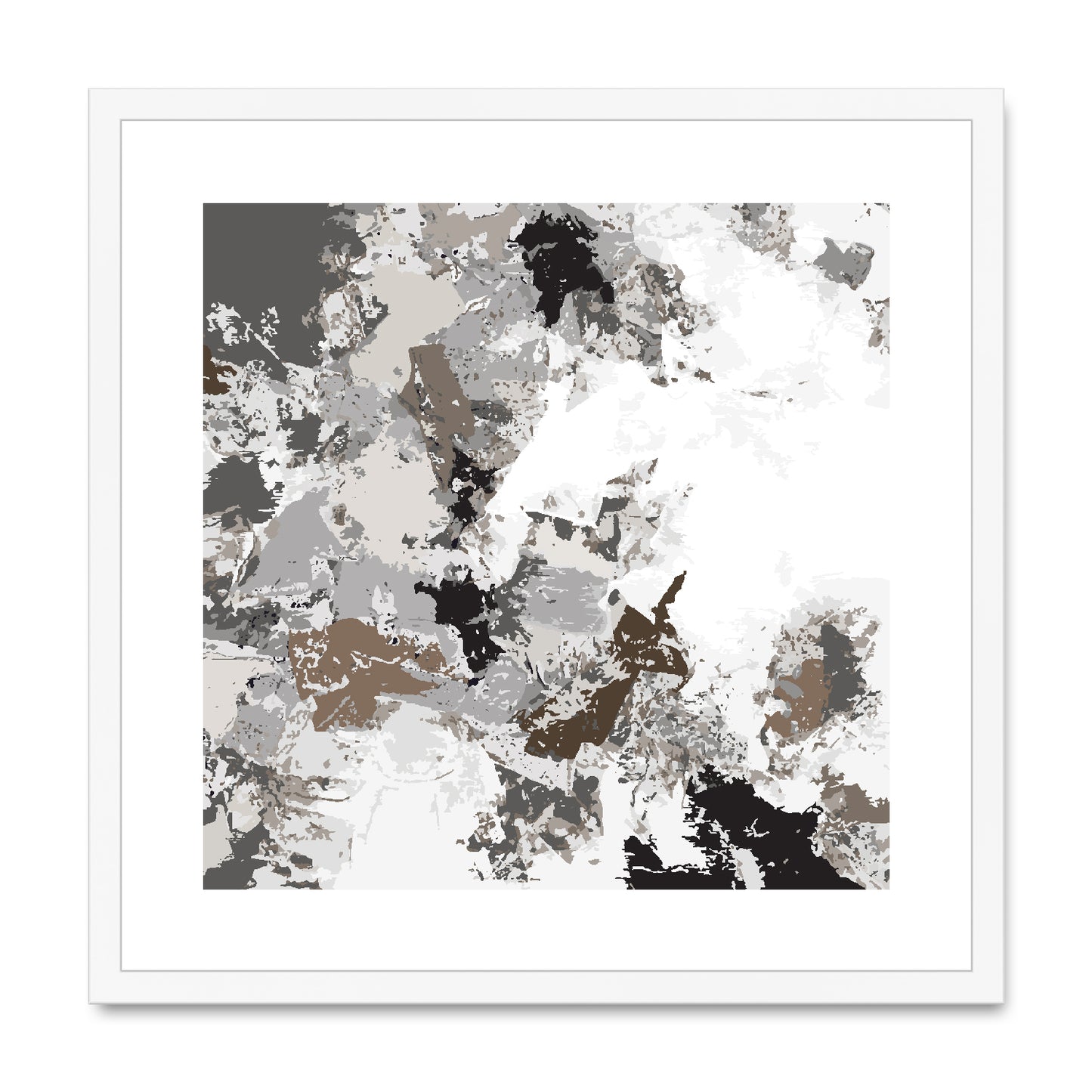 Framed Graphic Art Print, White Mat - 8x8 12x12 16x16 20x20 24x24 28x28 inches | FPS-1170-7695