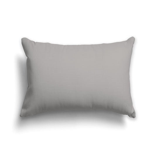 Solid Medium Grey Throw Pillow | Faux Suede | 20 x 14 inches