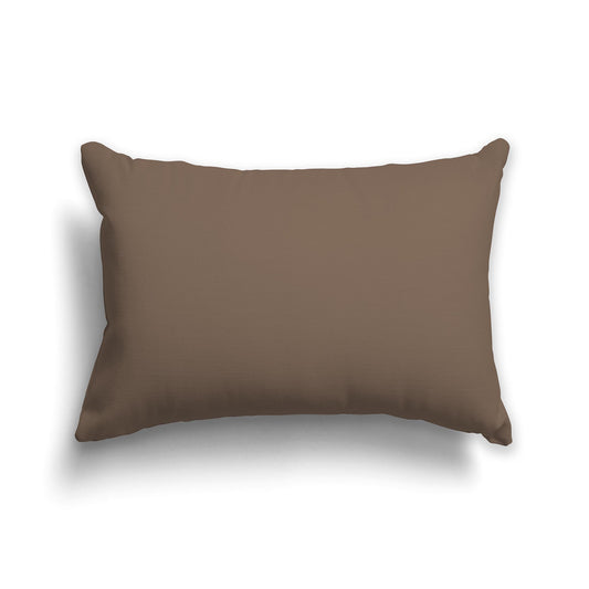 Solid Brown Throw Pillow | Faux Suede | 20 x 14 inches