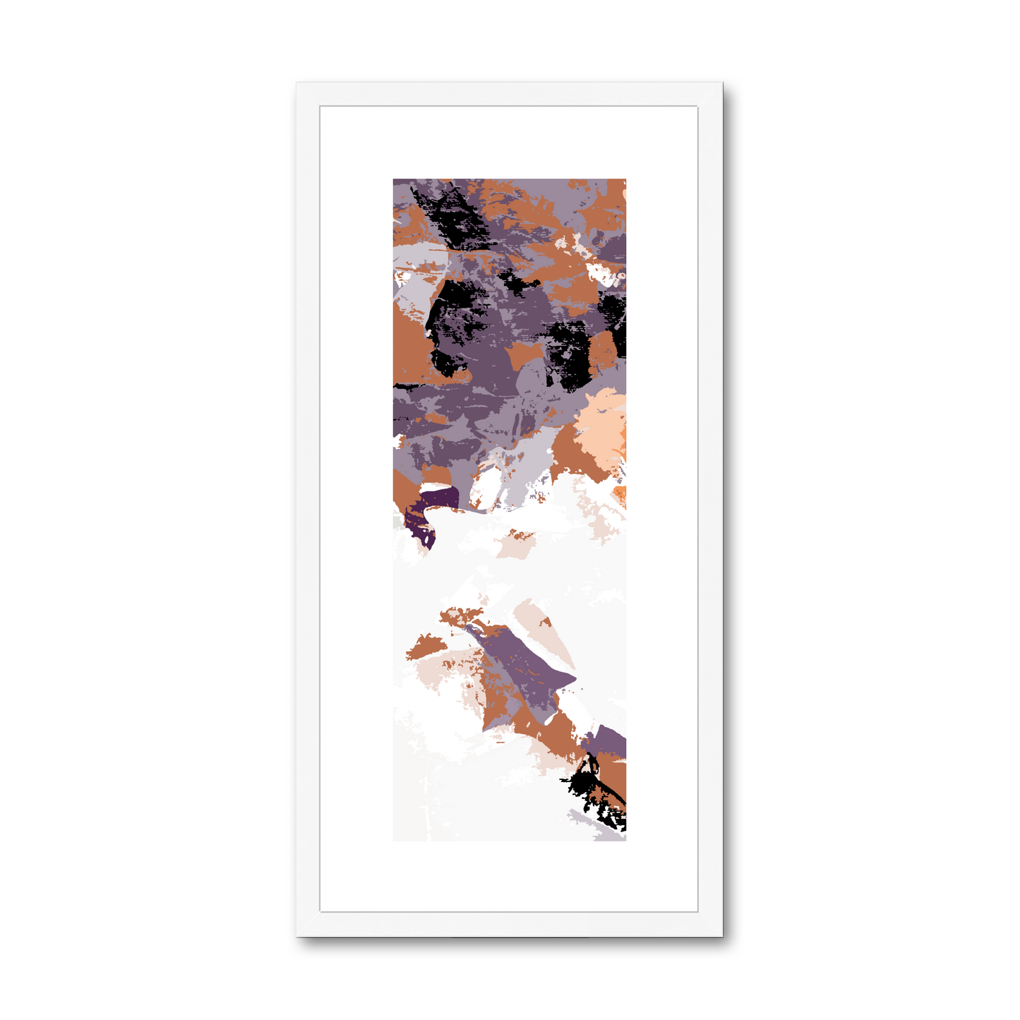 Framed Graphic Art Print, White Mat - 12x24 inches | FP-1180-7693