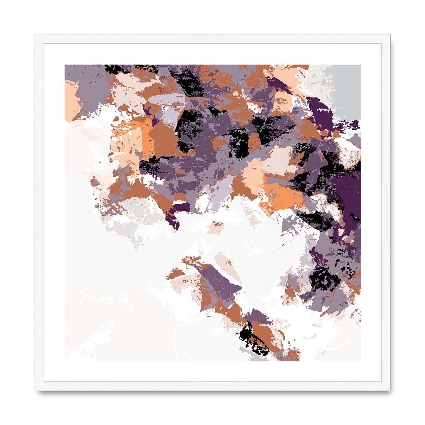Framed Graphic Art Print, White Mat - 8x8 12x12 16x16 20x20 24x24 28x28 inches | FPS-1180-7693