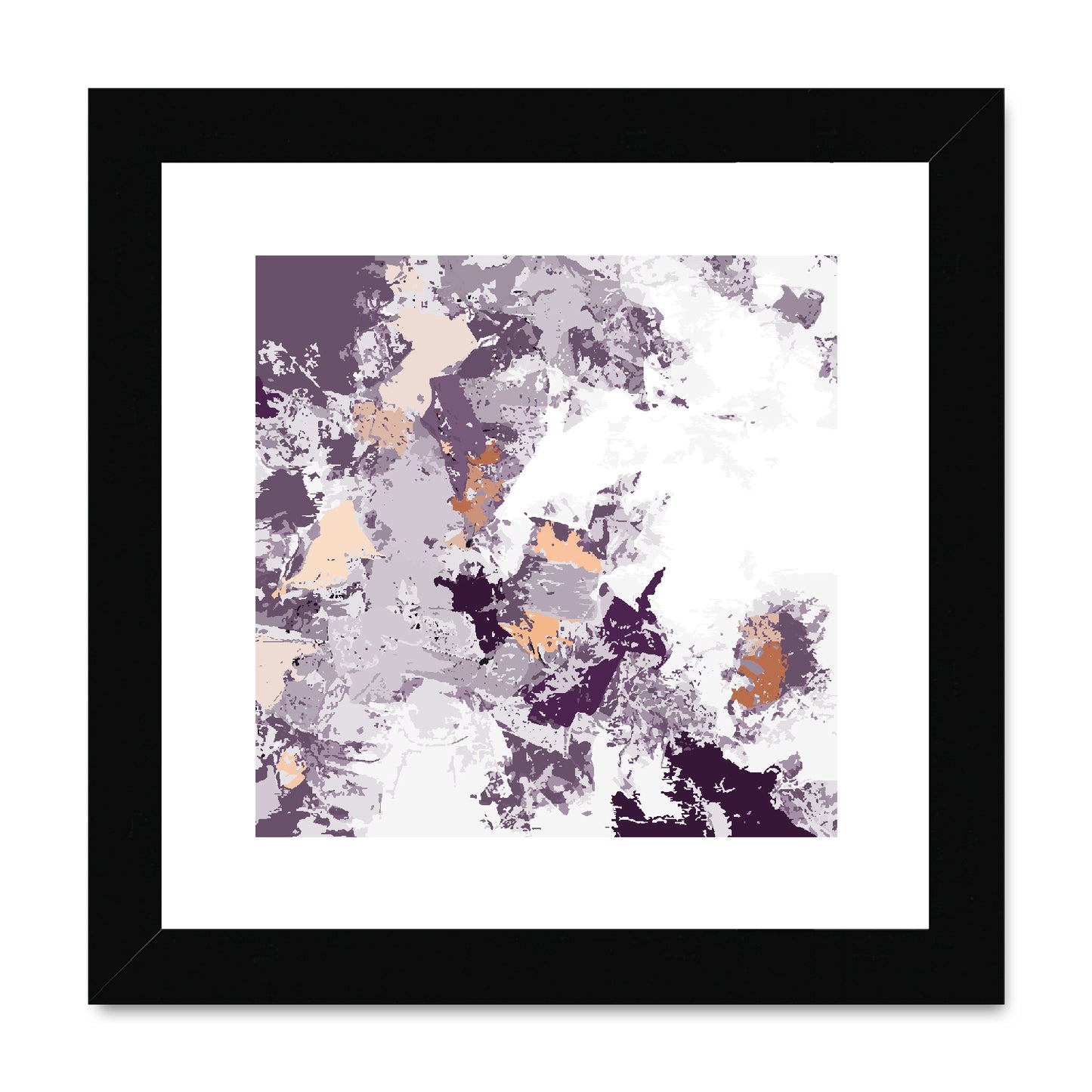 Framed Graphic Art Print, White Mat - 8x8 12x12 16x16 20x20 24x24 28x28 inches | FPS-1180-7695