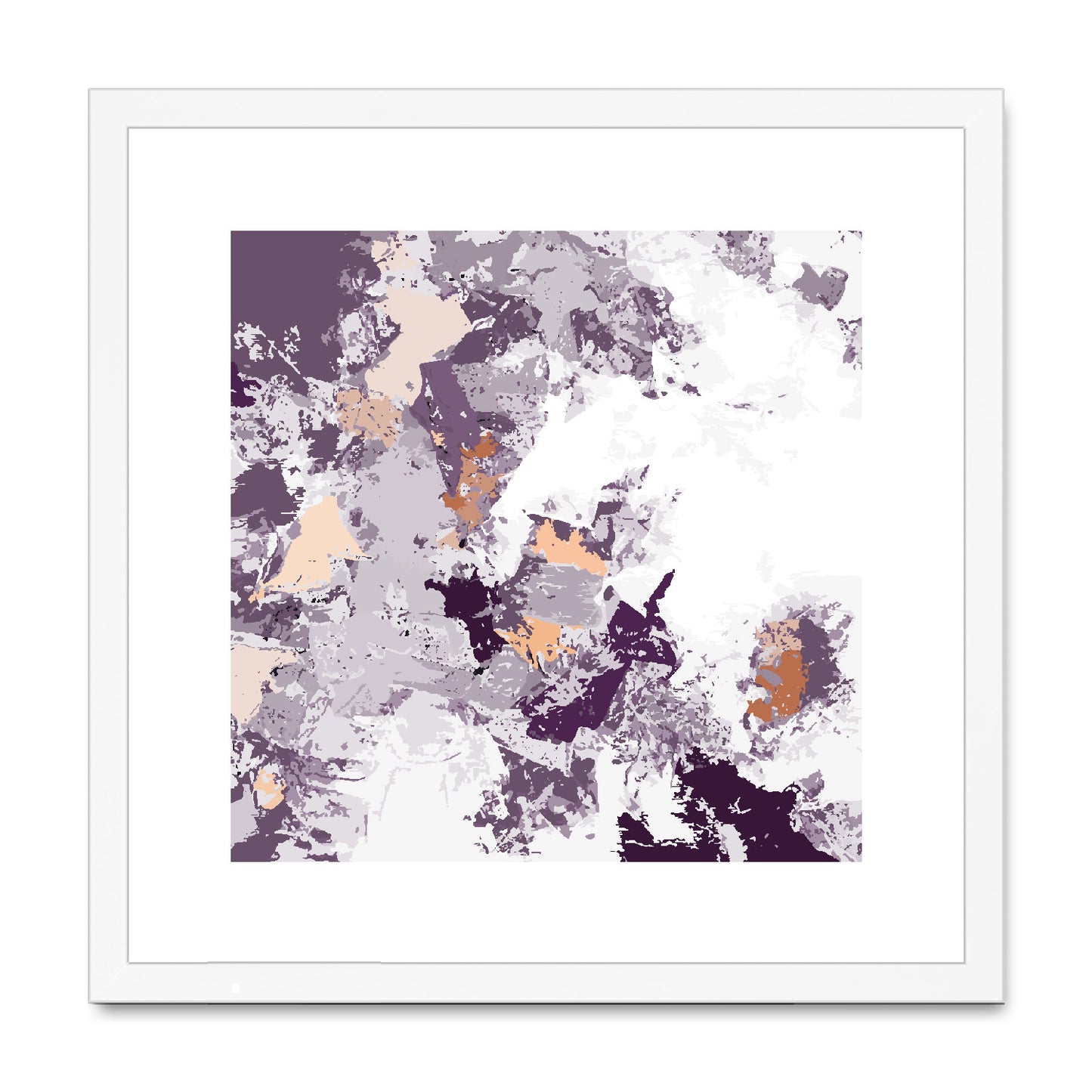 Framed Graphic Art Print, White Mat - 8x8 12x12 16x16 20x20 24x24 28x28 inches | FPS-1180-7695